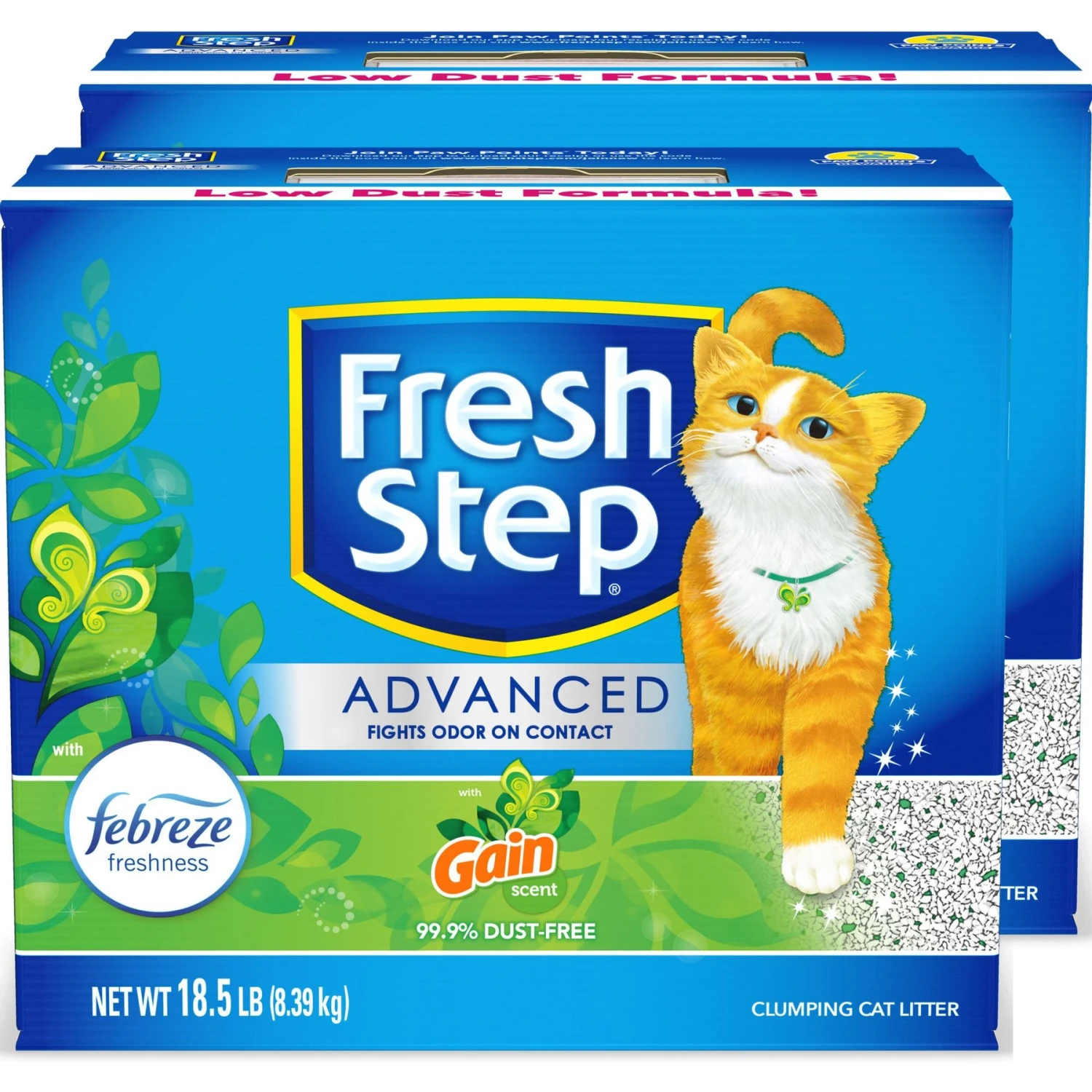 Fresh Step Advanced Refreshing Gain Scented Clumping Clay Cat Litter, 18.5-lb Box, 2 Pack 9 Fresh Step Advanced Refreshing Gain Scented Clumping Clay Cat Litter, 18.5-lb Box, 2 Pack - Image 7