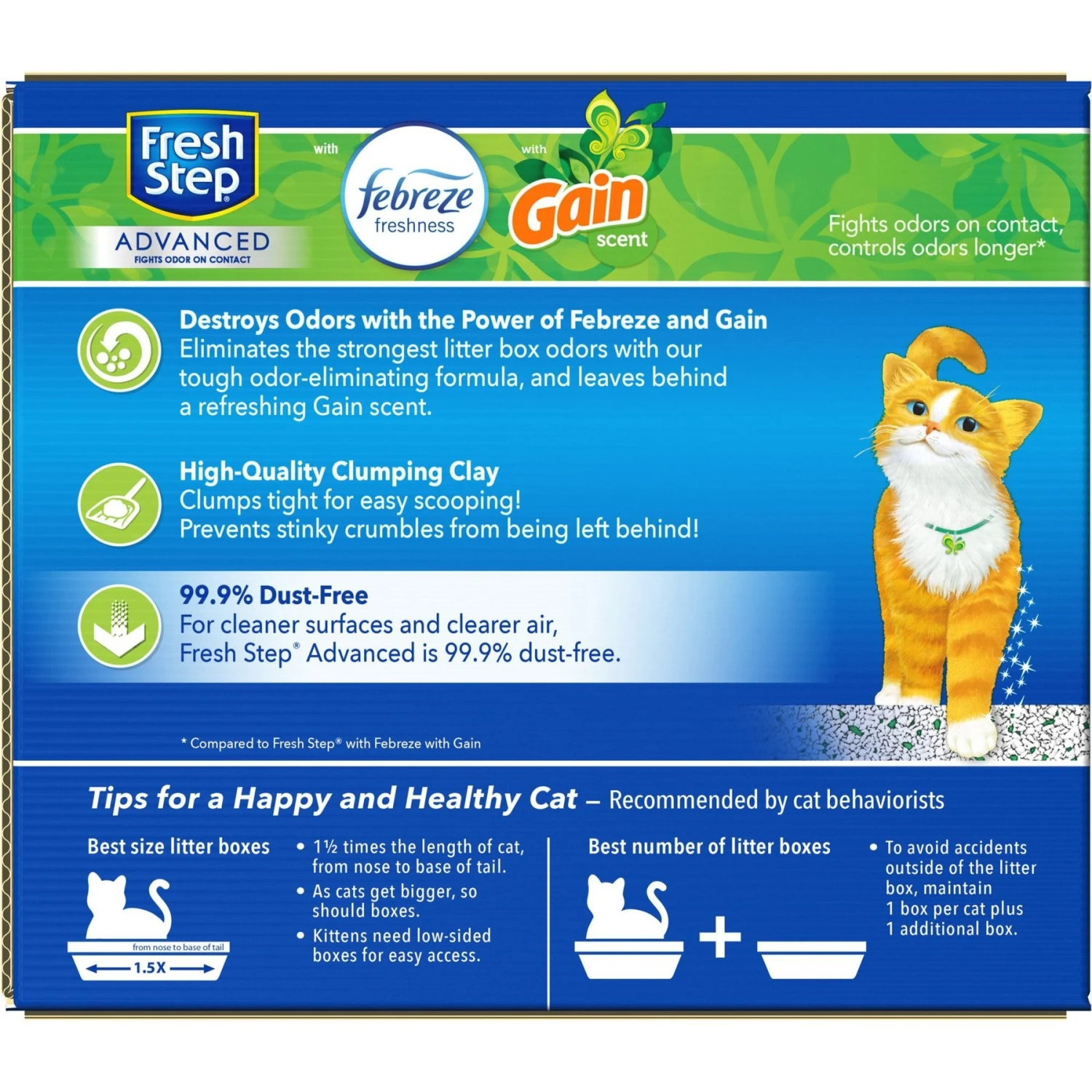 Fresh Step Advanced Refreshing Gain Scented Clumping Clay Cat Litter, 18.5-lb Box, 2 Pack 10 Fresh Step Advanced Refreshing Gain Scented Clumping Clay Cat Litter, 18.5-lb Box, 2 Pack - Image 8