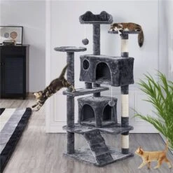 Yaheetech 54.5" H Multilevel Indoor Cat Tree & Condo