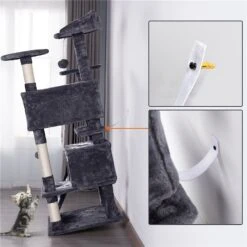Yaheetech 54.5" H Multilevel Indoor Cat Tree & Condo -Cat Supplies 266569 PT3. AC SS1800 V1619638060
