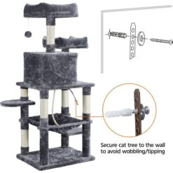 Yaheetech 59-in Plush Cat Tree & Condo -Cat Supplies 266571 PT8. AC SS1800 V1686153352