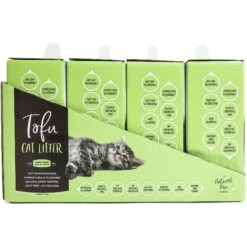 Natural Paw Unscented Tofu Cat Litter, 4.5-lb Bag, Case Of 4 -Cat Supplies 267412 PT3. AC SS1800 V1628185869