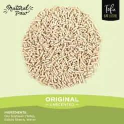 Natural Paw Unscented Tofu Cat Litter, 4.5-lb Bag, Case Of 4 -Cat Supplies 267412 PT7. AC SS1800 V1646780054