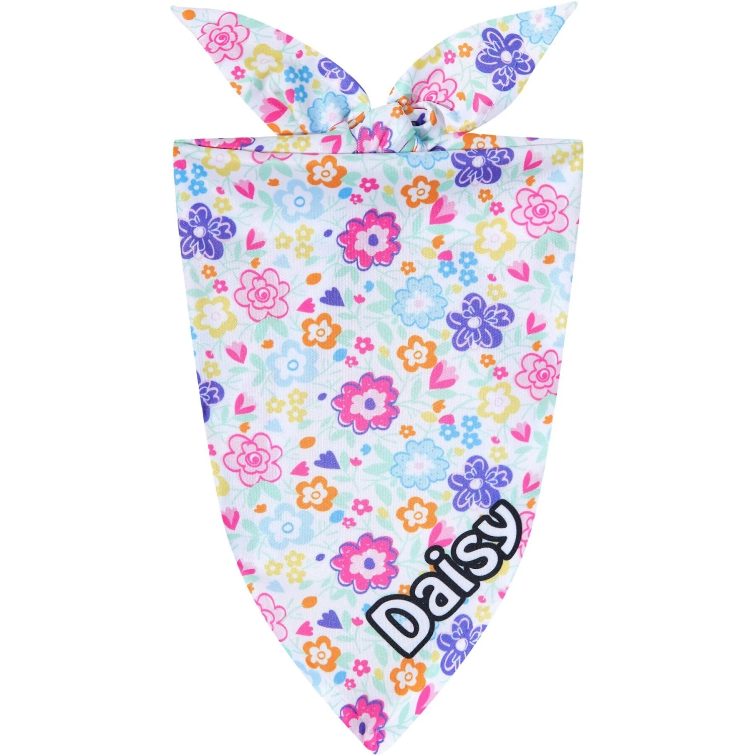 Frisco Bright Floral Personalized Dog & Cat Bandana 3 Frisco Bright Floral Personalized Dog & Cat Bandana