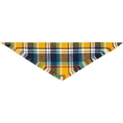 Frisco Blue/Yellow Plaid Dog & Cat Flannel Bandana -Cat Supplies 267901 PT4. AC SS1800 V1637689929