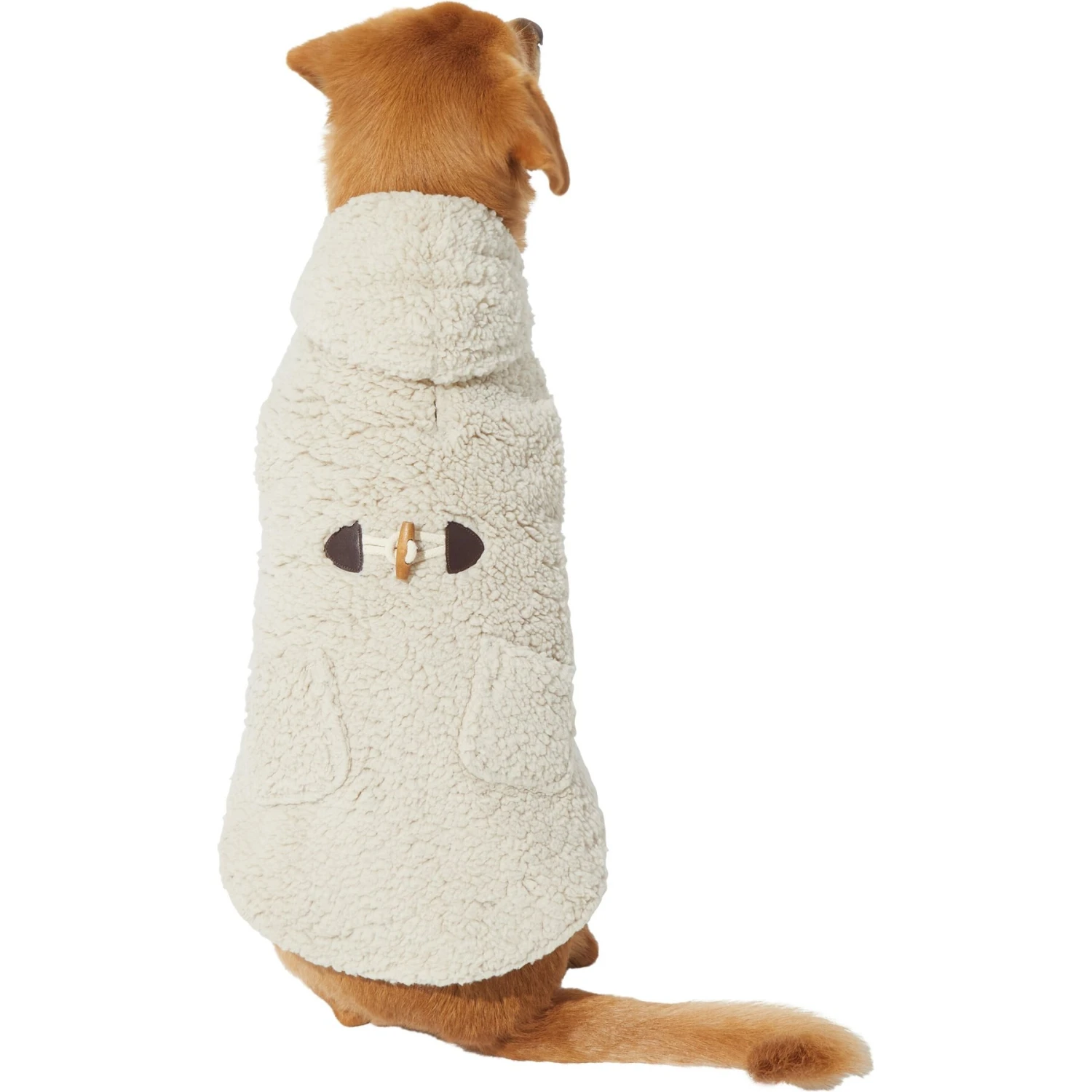 Frisco Lightweight Soft Sherpa Dog & Cat Coat, Oatmeal 2 Frisco Lightweight Soft Sherpa Dog & Cat Coat, Oatmeal
