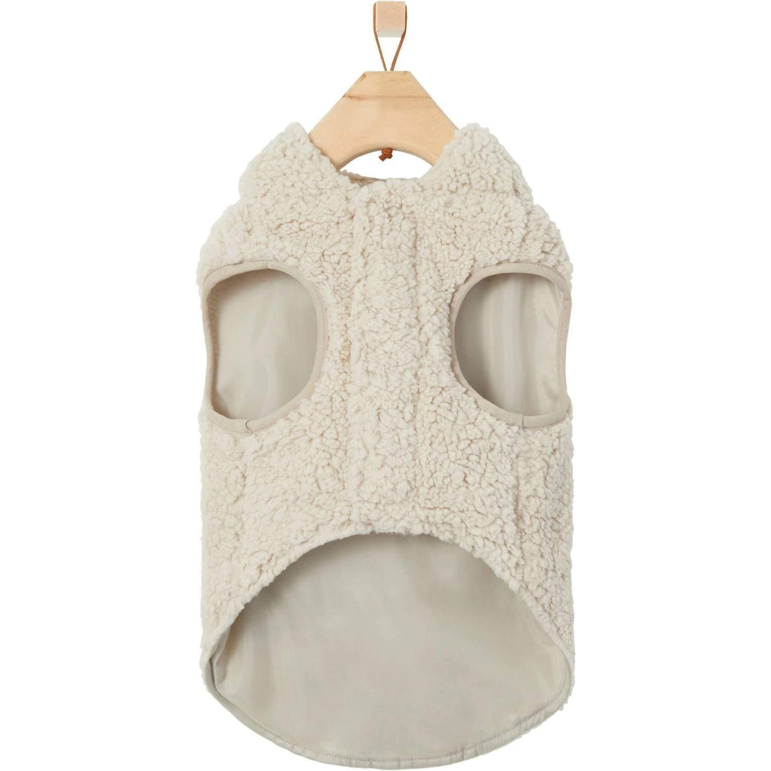 Frisco Lightweight Soft Sherpa Dog & Cat Coat, Oatmeal 6 Frisco Lightweight Soft Sherpa Dog & Cat Coat, Oatmeal - Image 5