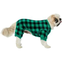 Frisco Dog & Cat Cozy Plush Fleece PJs, Green Plaid 11 Frisco Dog & Cat Cozy Plush Fleece PJs, Green Plaid -Cat Supplies 268517 PT2. AC SS1800 V1637669565