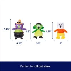 Frisco Halloween Owls Plush Cat Toy With Catnip, 3 Count -Cat Supplies 270329 PT1. AC SS1800 V1689878859