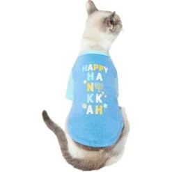 Frisco Happy Hanukkah Dog & Cat T-shirt -Cat Supplies 276480 PT2. AC SS1800 V1637725916