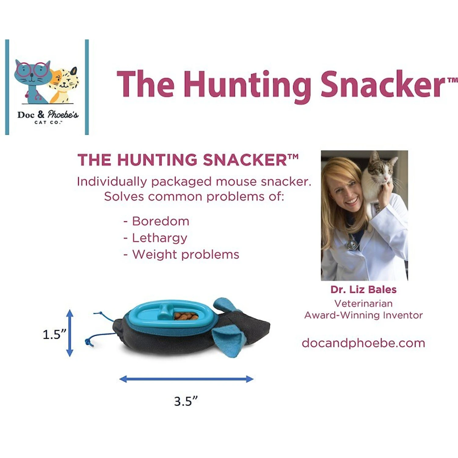 Doc & Phoebe's Cat Co. The Hunting Snacker Interactive Cat Treat Toy, Blue 7 Doc & Phoebe's Cat Co. The Hunting Snacker Interactive Cat Treat Toy, Blue - Image 5