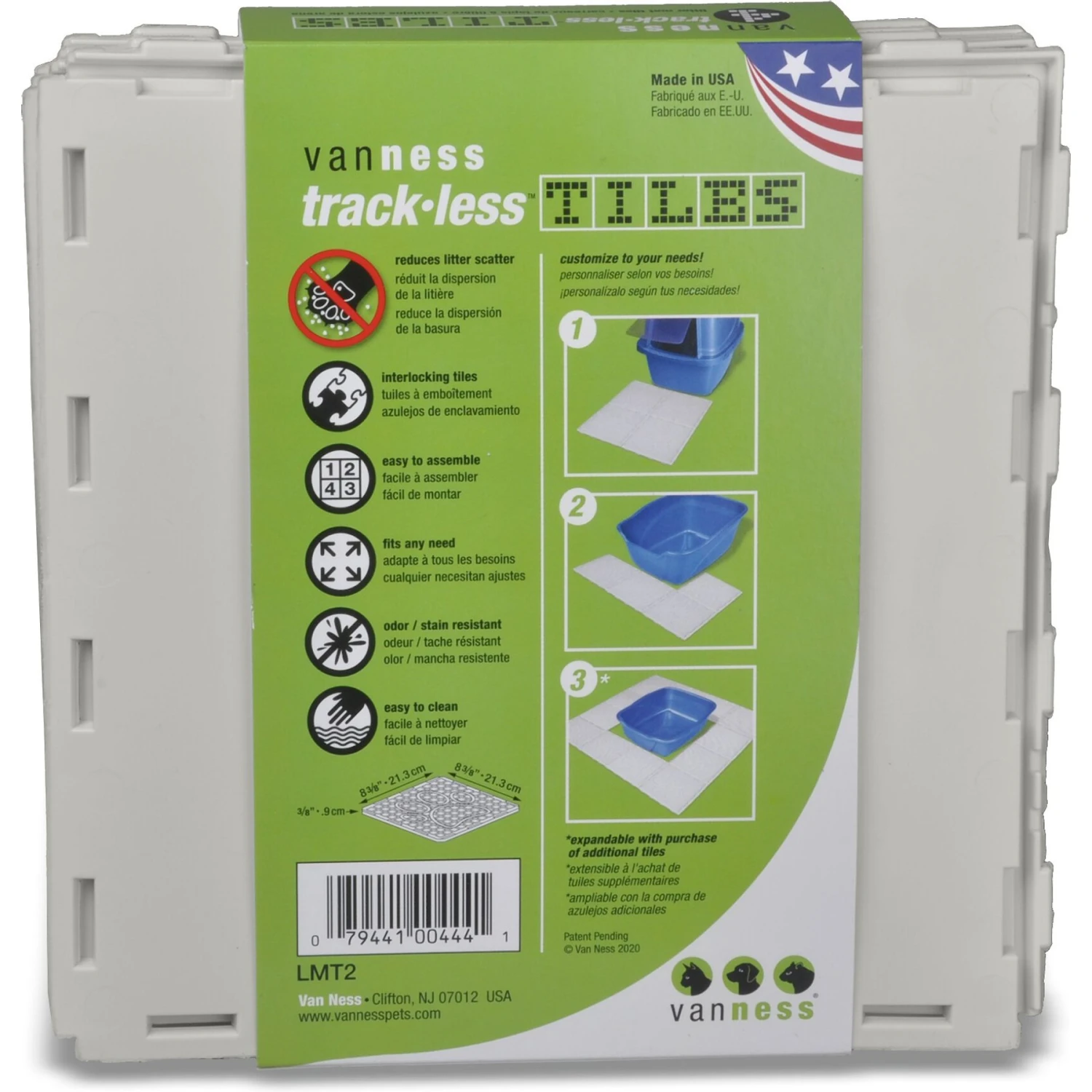 Van Ness Trackless Cat Litter Mat Tiles 4 Van Ness Trackless Cat Litter Mat Tiles - Image 2