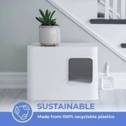 Meowy Studio Loo Enclosed Cat Litter Box Concealment 17 Meowy Studio Loo Enclosed Cat Litter Box Concealment -Cat Supplies 280430 PT6. AC SS1800 V1623358122