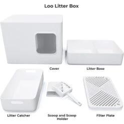 Meowy Studio Loo Enclosed Cat Litter Box Concealment 18 Meowy Studio Loo Enclosed Cat Litter Box Concealment -Cat Supplies 280430 PT7. AC SS1800 V1623358071
