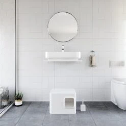 Meowy Studio Loo Enclosed Cat Litter Box Concealment 19 Meowy Studio Loo Enclosed Cat Litter Box Concealment -Cat Supplies 280430 PT8. AC SS1800 V1622121214