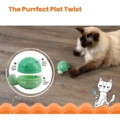 Catstages Wobble Turtle Catnip Diffuser Cat Toy -Cat Supplies 282261 PT3. AC SS1800 V1636510657