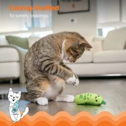 Catstages Crunchy Pickle Kicker Plush Cat Toy With Catnip 10 Catstages Crunchy Pickle Kicker Plush Cat Toy With Catnip -Cat Supplies 282267 PT2. AC SS1800 V1636502585