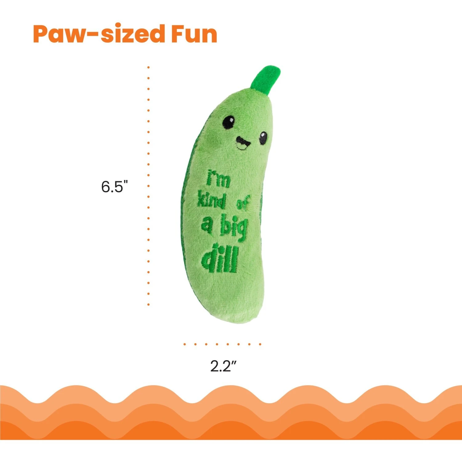 Catstages Crunchy Pickle Kicker Plush Cat Toy With Catnip 7 Catstages Crunchy Pickle Kicker Plush Cat Toy With Catnip - Image 5