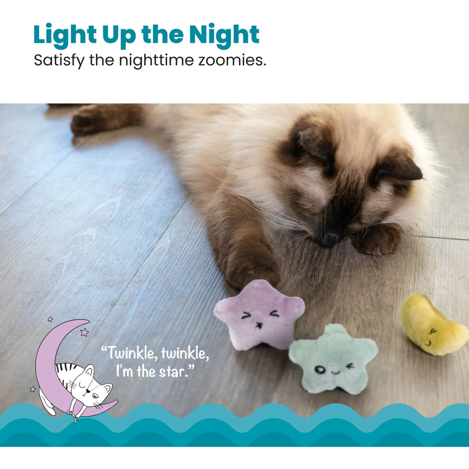 Catstages Toss 'N Twinkle Plush Cat Toy With Catnip, 3 Count 4 Catstages Toss 'N Twinkle Plush Cat Toy With Catnip, 3 Count - Image 2