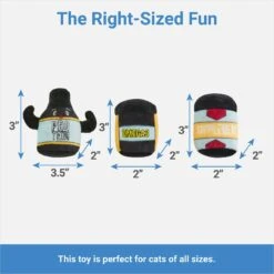 Frisco Pre-Workout & Protein Plush Cat Toy With Catnip, 3 Count -Cat Supplies 288953 PT1. AC SS1800 V1640722387