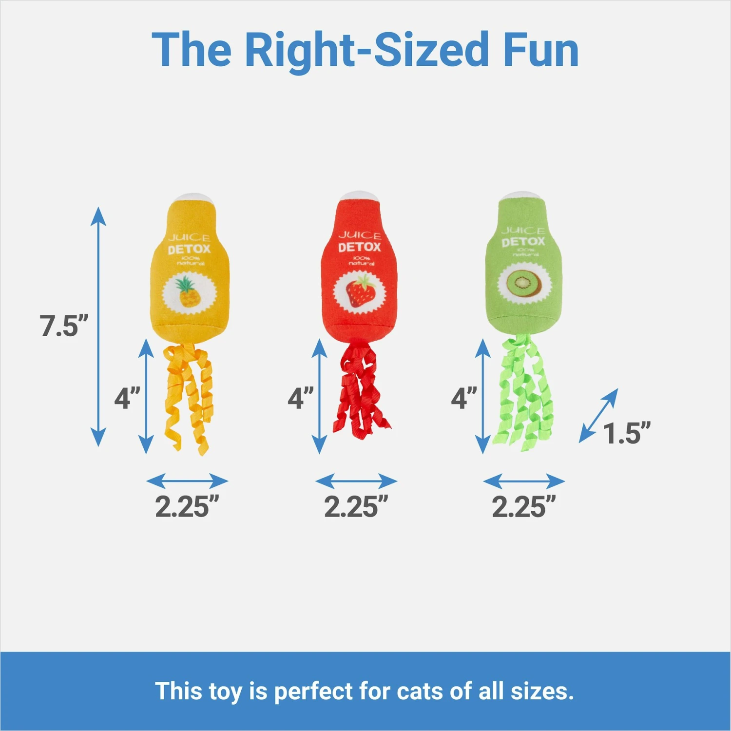 Frisco New Year, New Me Juice Cleanse Plush Cat Toy With Catnip 4 Frisco New Year, New Me Juice Cleanse Plush Cat Toy With Catnip - Image 2