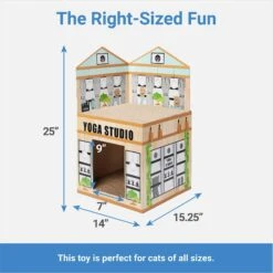 Frisco Yoga Studio Cardboard Cat House, 2-Story 7 Frisco Yoga Studio Cardboard Cat House, 2-Story -Cat Supplies 288965 PT1. AC SS1800 V1640722819