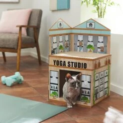 Frisco Yoga Studio Cardboard Cat House, 2-Story 9 Frisco Yoga Studio Cardboard Cat House, 2-Story -Cat Supplies 288965 PT3. AC SS1800 V1638292325