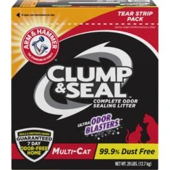 Arm & Hammer Litter Cat Litter Deodorizer Powder & Arm & Hammer Litter Clump & Seal Multi-Cat Scented Clumping Clay Cat Litter -Cat Supplies 292660 PT4. AC SS1800 V1695319670