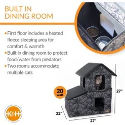 K&H Pet Products Heated Two-Story Kitty House 12 K&H Pet Products Heated Two-Story Kitty House -Cat Supplies 296500 PT1. AC SS1800 V1635439595