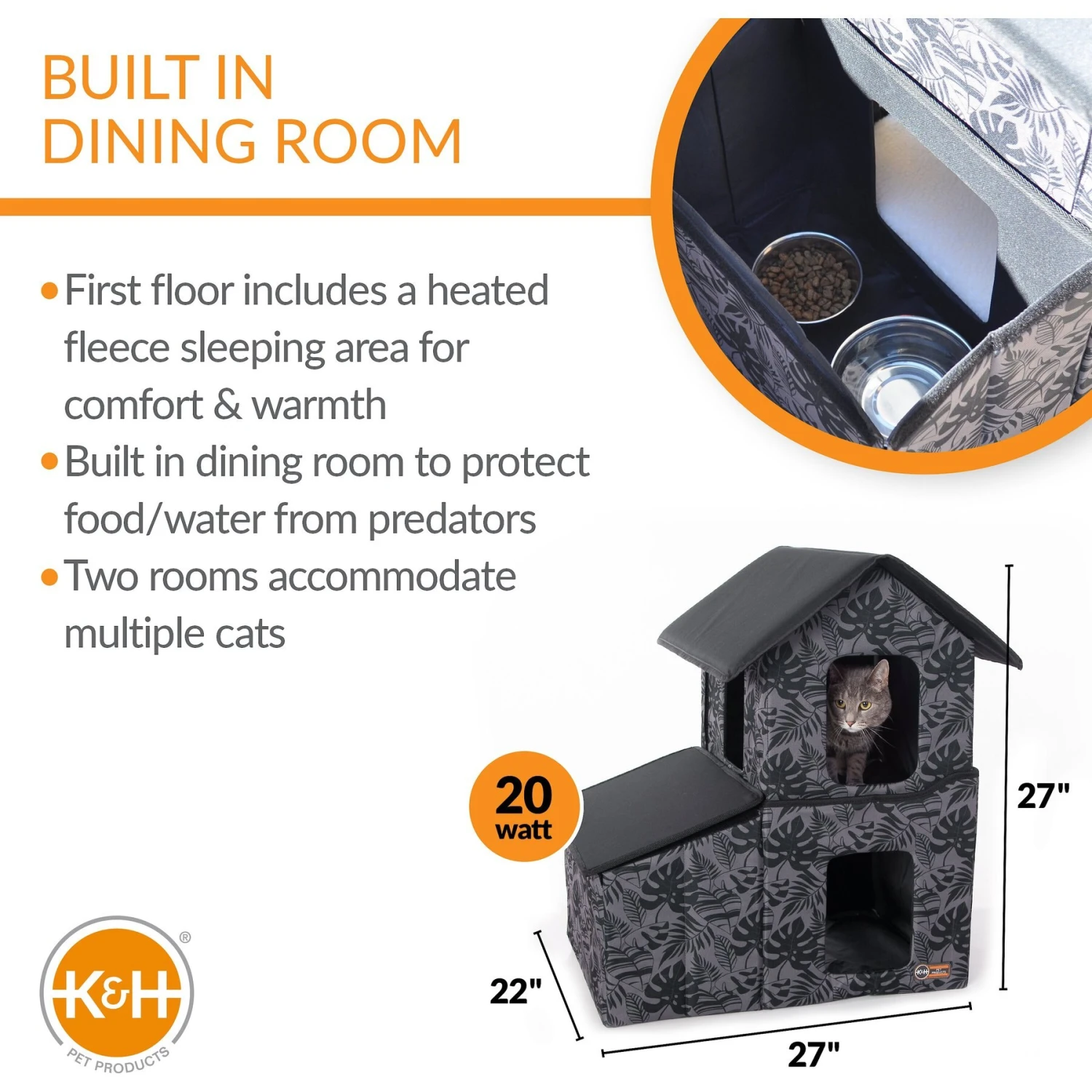 K&H Pet Products Heated Two-Story Kitty House 4 K&H Pet Products Heated Two-Story Kitty House - Image 2