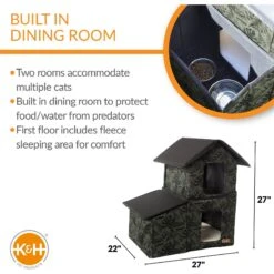 K&H Pet Products Unheated Two-Story Kitty House -Cat Supplies 296502 PT1. AC SS1800 V1635434195