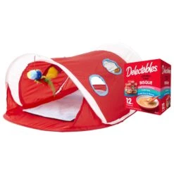 Hartz Delectables Bisque Variety Pack Lickable Cat Treats & Hartz Just For Cats Peek & Play Pop-Up Tent Cat Toy