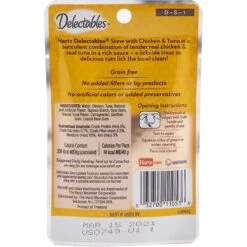 Hartz Delectables Stew Chicken & Tuna Lickable Cat Treat & Frisco Foldable Play Tri-Tunnel Cat Toy -Cat Supplies 298074 PT2. AC SS1800 V1621266442