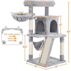 Yaheetech 40-in Cat Tower With Condo -Cat Supplies 306509 PT2. AC SS1800 V1680631088
