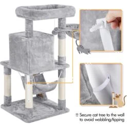 Yaheetech 40-in Cat Tower With Condo -Cat Supplies 306509 PT7. AC SS1800 V1680631707