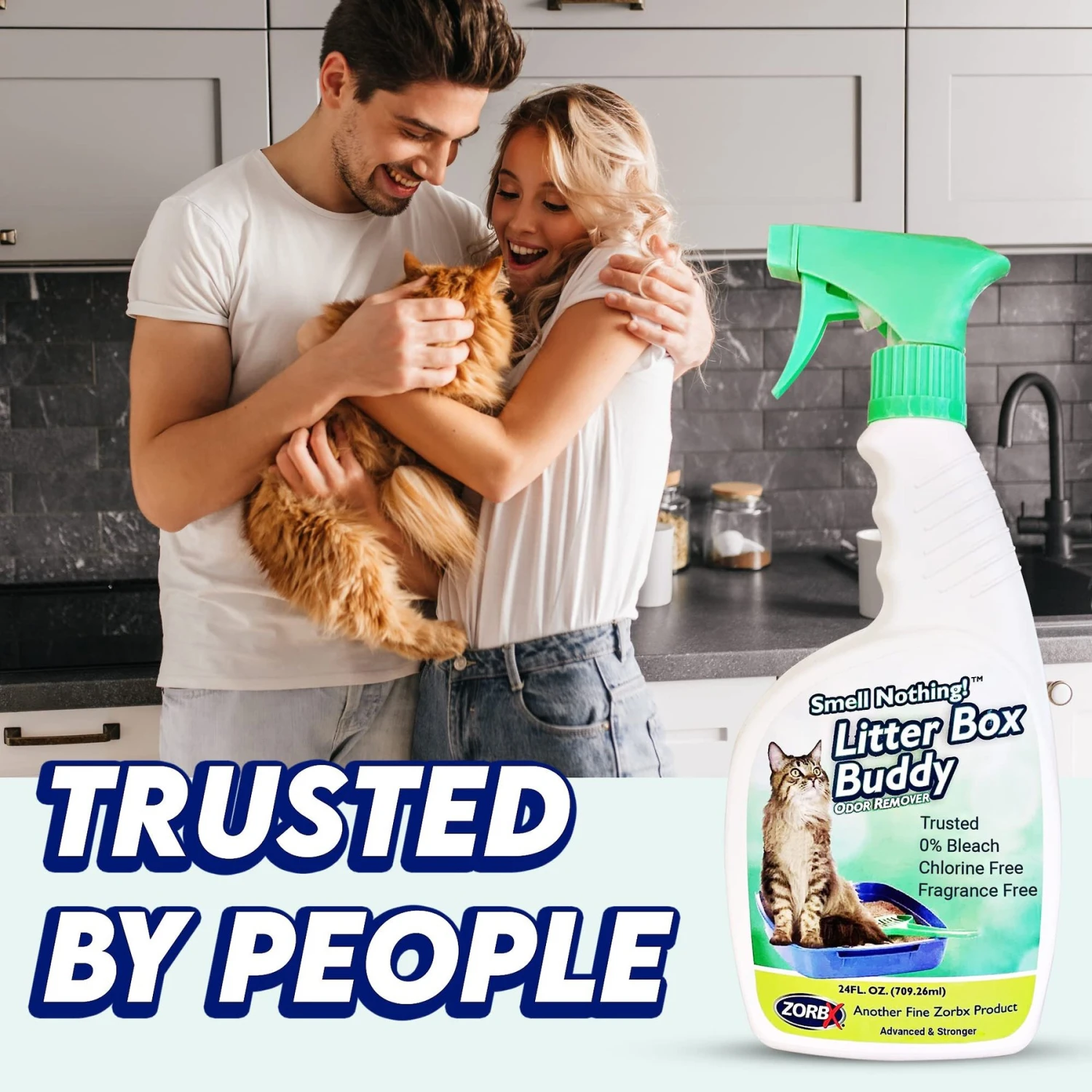 ZORBX Smell Nothing Litter Box Buddy Odor Remover, 24-oz Bottle 7 ZORBX Smell Nothing Litter Box Buddy Odor Remover, 24-oz Bottle - Image 5