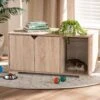 Baxton Studio Elie 2-Door Cat Litter Box Cover House -Cat Supplies 307842 MAIN. AC SS1800 V1624312051