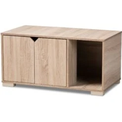 Baxton Studio Elie 2-Door Cat Litter Box Cover House -Cat Supplies 307842 PT2. AC SS1800 V1624310328