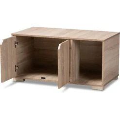 Baxton Studio Elie 2-Door Cat Litter Box Cover House -Cat Supplies 307842 PT3. AC SS1800 V1624311769