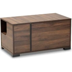 Baxton Studio Vere 2-Door Cat Litter Box Cover House 12 Baxton Studio Vere 2-Door Cat Litter Box Cover House -Cat Supplies 307851 PT2. AC SS1800 V1624311488