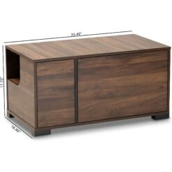 Baxton Studio Vere 2-Door Cat Litter Box Cover House 17 Baxton Studio Vere 2-Door Cat Litter Box Cover House -Cat Supplies 307851 PT7. AC SS1800 V1624311214