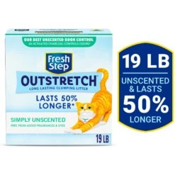 Fresh Step Outstretch Concentrated Unscented Clumping Clay Cat Litter, 19-lb Box