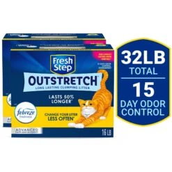 Fresh Step Outstretch Advanced Concentrated Febreze Freshness Scented Clumping Clay Cat Litter