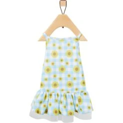 Frisco Sunflower Gingham Dog & Cat Dress -Cat Supplies 312120 PT3. AC SS1800 V1644424451