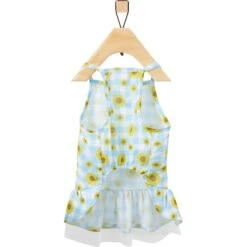 Frisco Sunflower Gingham Dog & Cat Dress -Cat Supplies 312120 PT4. AC SS1800 V1644424205