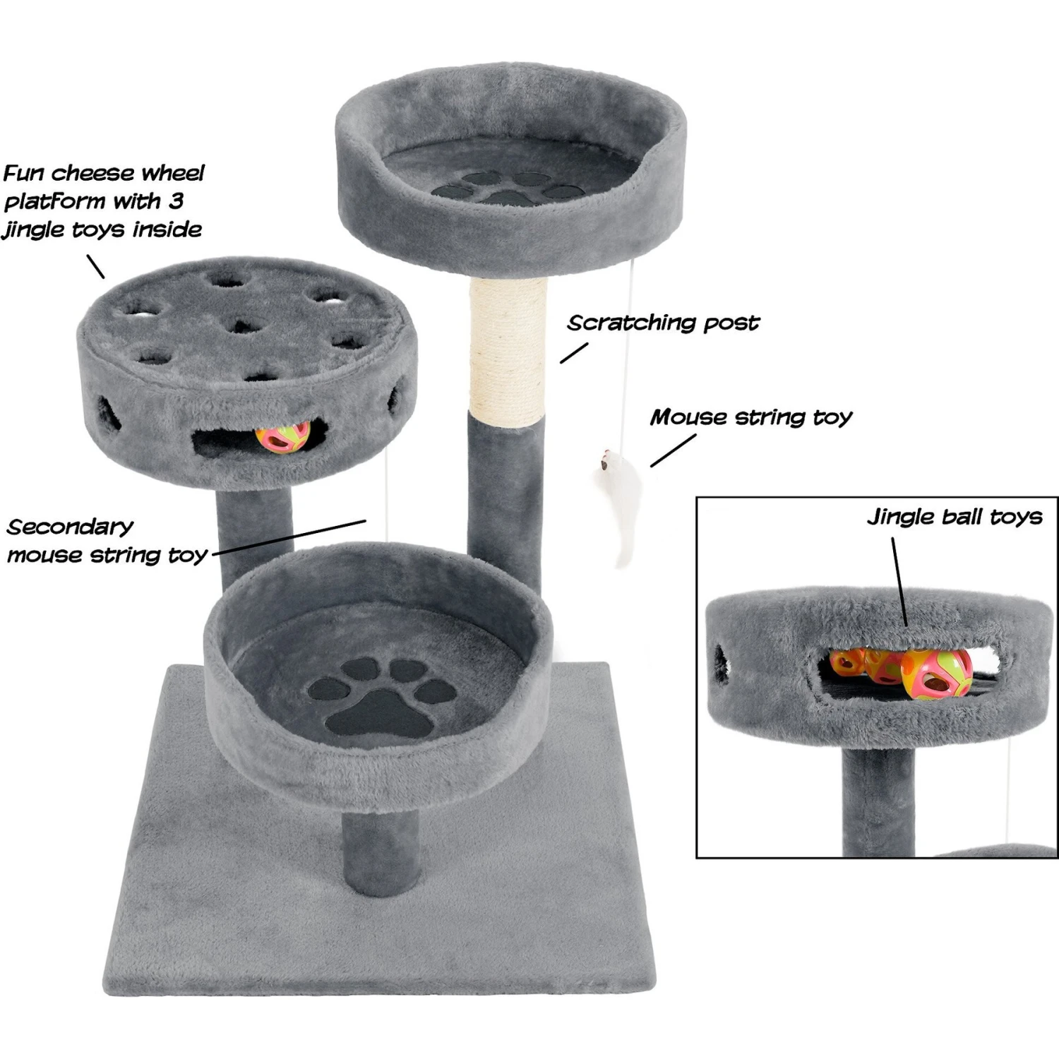 Pet Adobe 2-Tier 27.5-in Cat Tree 5 Pet Adobe 2-Tier 27.5-in Cat Tree - Image 3