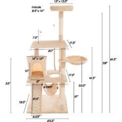 Pet Adobe 4-Tier 61.5-in Cat Tree & Condo 10 Pet Adobe 4-Tier 61.5-in Cat Tree & Condo -Cat Supplies 314983 PT1. AC SS1800 V1626392804