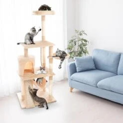 Pet Adobe 4-Tier 61.5-in Cat Tree & Condo 12 Pet Adobe 4-Tier 61.5-in Cat Tree & Condo -Cat Supplies 314983 PT3. AC SS1800 V1626389499