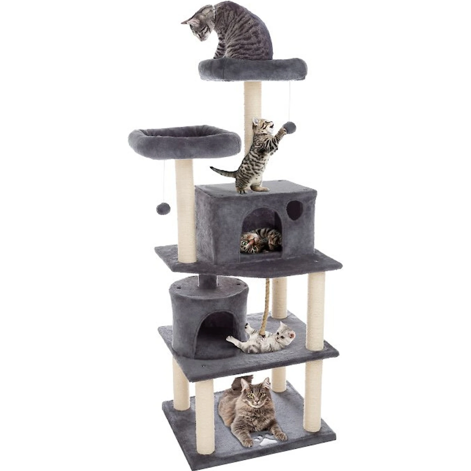 Pet Adobe 5-Tier 58.5-in Cat Tree & Condo 3 Pet Adobe 5-Tier 58.5-in Cat Tree & Condo