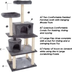 Pet Adobe 5-Tier 58.5-in Cat Tree & Condo 11 Pet Adobe 5-Tier 58.5-in Cat Tree & Condo -Cat Supplies 314985 PT2. AC SS1800 V1626397611